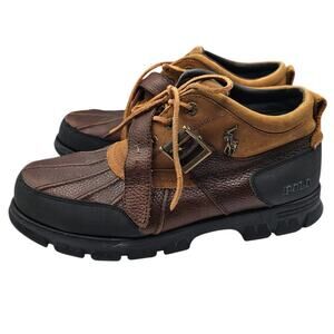 POLO Ralph Lauren Dover III Leather Duck Boots Men's Size 12 D Brown